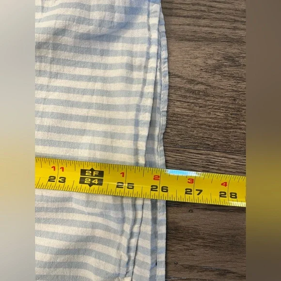 Jack&Jones Men's Button Up Striped Short Sleeve Shirt - Blue - Picture 8 of 9